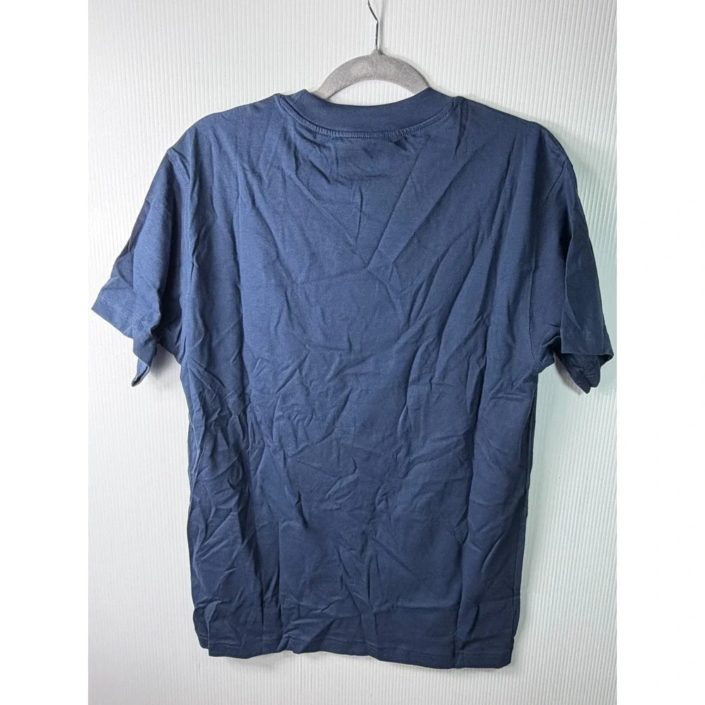 New Balance Men's Sport Essentials Logo T-Shirt Navy Blue Size Small 100% Cotton